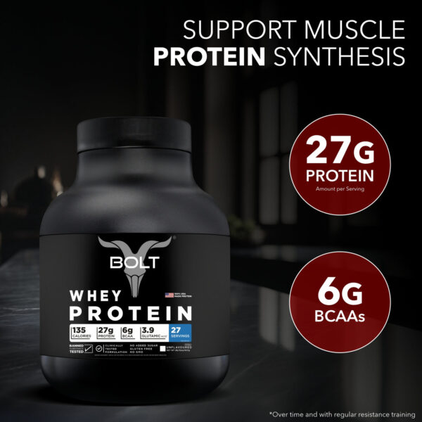 Bolt Whey Protein Powder | With Superfood PHYCOCYANIN | USA Formulation & Origin - Image 3